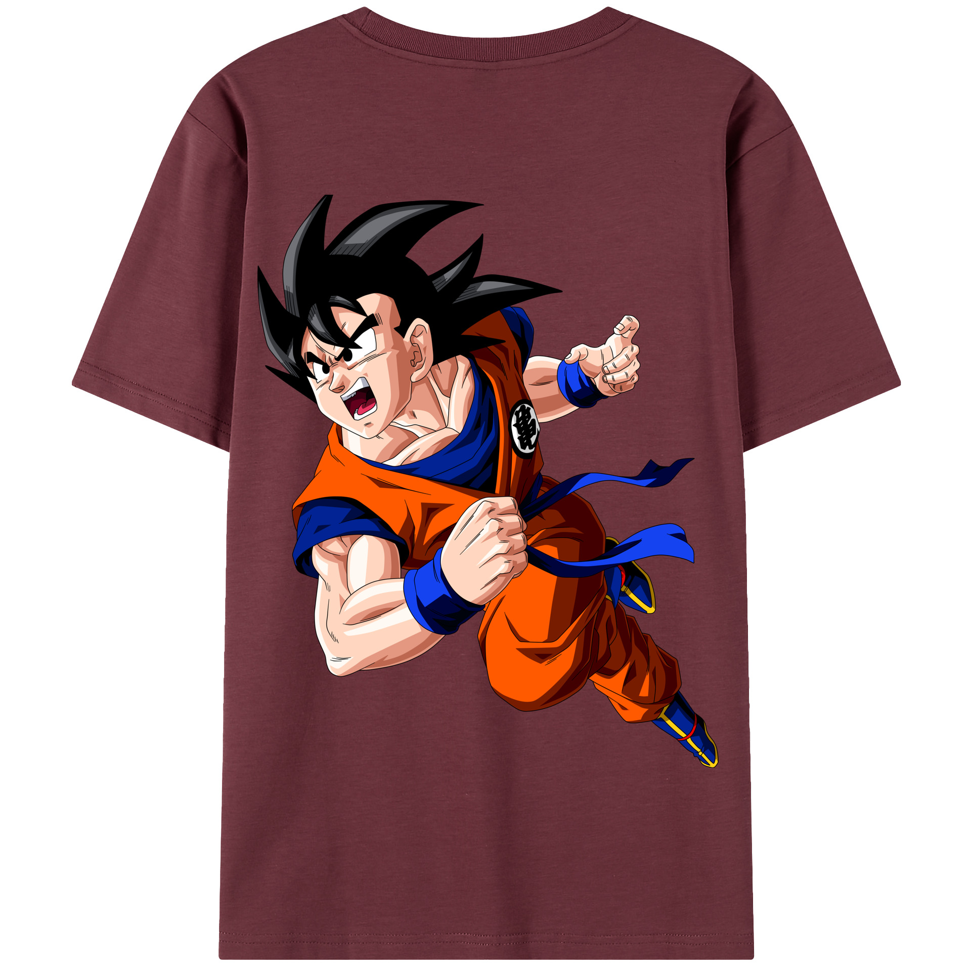 （画像用） ドラゴンボール 孫悟空（そん ごくう）Son Goku カカロット DRAGON BALL Kakarotto 綿100％半袖Tシャツ（背面プリント）